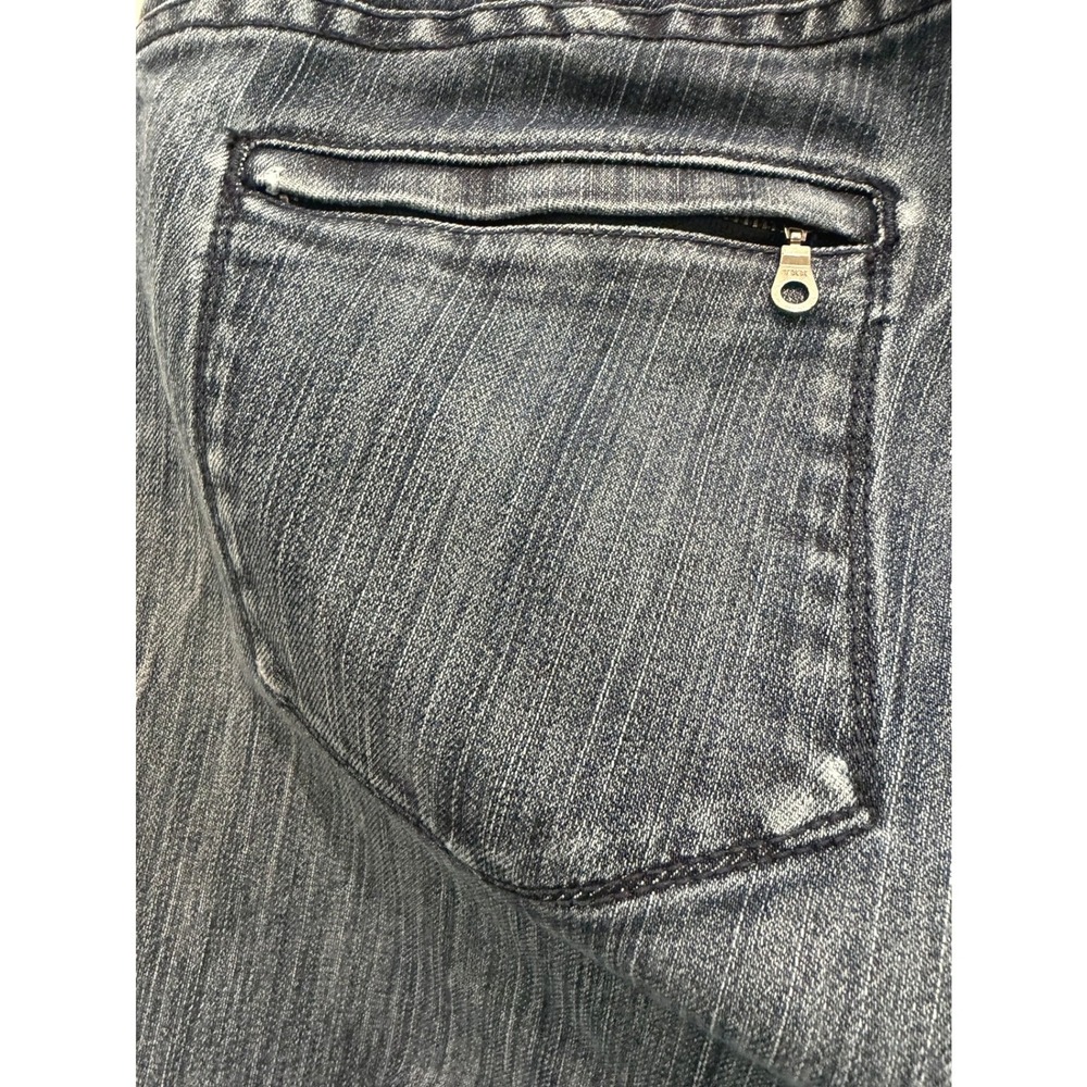 Chicos Platinum Blue Medium Wash Ankle Crop Zipper Hem Jeans Size 3 / 16 3 - Picture 6 of 8